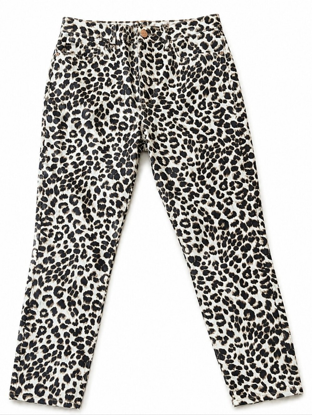 Frame Ali High Rise Cigarette Jeans Leopard Print 26 NWOT